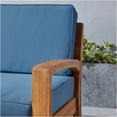 thumbnail image 4 of JERFIT Grenada Blue Acacia Wood Outdoor Club Chair with Waterproof Cushions, 4 of 9