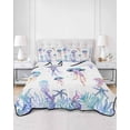 thumbnail image 3 of Coastal Jellyfish Twin Size Down Alternative Comforter, Lightweight Comforter Quilt Bedding Set with Pillow Shams Summer Beach Nautical Ocean All Seasons Bed Comforter Duvet Insert 68"x86", 3 of 7