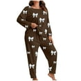 thumbnail image 2 of Censtreet Women's Plus Size 2 Piece Pajama Set Long Sleeve Shirt with Long Pajama Pant Printed Pj Lounge Sets XL-5XL, 2 of 5