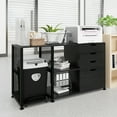 Natwind Mobile File with 4 Drawers, Printer Stand with 3 Open