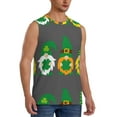 thumbnail image 2 of Gaeub Spring St Patrick’S Day Irish Gnomes Men's Sleeveless Muscle Shirts Workout Tank Tops, Odor Protection and Comfortable - 3X-Large, 2 of 8