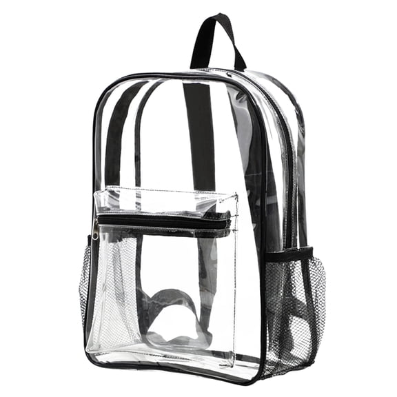 MiracDan Heavy Duty Clear Backpack Stadium Approved Transparent PVC Bookbag with Reinforced Straps for School Workplace Travel Security Festival