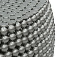 thumbnail image 3 of Eve 32" Coffee Table | Silver Metallic Beads Studded Pattern | Nickel Coated Iron Frame, 3 of 3