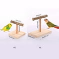 thumbnail image 3 of WINDLAND Natural Wood Perch Parrot Tabletop Stand with Base for Small Medium Birds, 3 of 11
