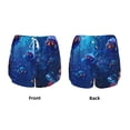 thumbnail image 3 of KLL Deep Sea Glowing Fishes Pattern Shorts Women,Athletic Shorts High Waisted Running Shorts Pocket Sporty Short Gym Elastic Workout Shorts-Medium, 3 of 7