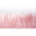 thumbnail image 2 of Soft Fluffy Faux Sheepskin Fur Area Rug, Home Decorative Indoor Floor Mat, Rectangle Pink, 3 x 5 Feet, 2 of 4