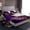 Purple Gold Black, variant on jejeloiu Marble Purple Gold Twin 3-Piece Reversible Abstract Fluid Stripe Sheet Set