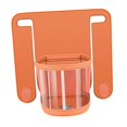 thumbnail image 3 of Portavasos para reposacabezas de coche, organizador para asiento trasero, sombreros y bolsos, fácil instalación Naranja, 3 of 9