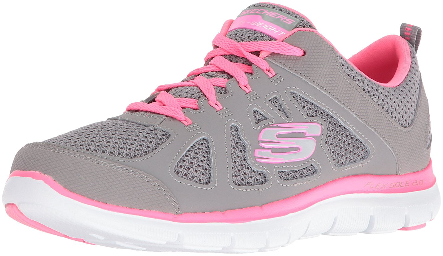 12761 Gray Hot Pink Skechers Shoe Women 