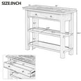 thumbnail image 2 of TREXM Retro Console Table with Drawer and Two Sturdy Shelves for Entryway, Living Room (Antique White), 2 of 9