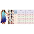 thumbnail image 2 of Womens Dresses Summer Sleeveless Halter Neck Sun Flowy Knee Length Irregular Beach Casual Dress Blue XL, 2 of 6