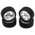 thumbnail image 1 of Bewildely RCGOFFLOW-llantas de aleación de aluminio resistentes al desgaste, neumáticos para llantas de control remoto 1/14, Wltoys 144001, Kits de construcción modelo Plata, 1 of 6