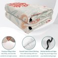 thumbnail image 4 of Twin Quilt Set 68''x86'', Red Orange Coastal Lightweight Bedspread Coverlet Set with 2 Pillow Shams, Summer Beach Starfish Coral Nautical Rustic Breathable All Season Quilt Bedding for Dorm/Bedroom, 4 of 9