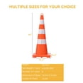 thumbnail image 5 of DWVO 6 Pcs Traffic Cones, 36" PVC Safety Cones with 16.4 ft Chain and Reflective Collars, Construction Cones for Road Parking Traffic Control, Driveway, 5 of 5