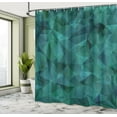 thumbnail image 4 of Ambesonne Abstract Shower Curtain, Geometric Print Triangle, 69"Wx84"L, Jade Green, 4 of 4