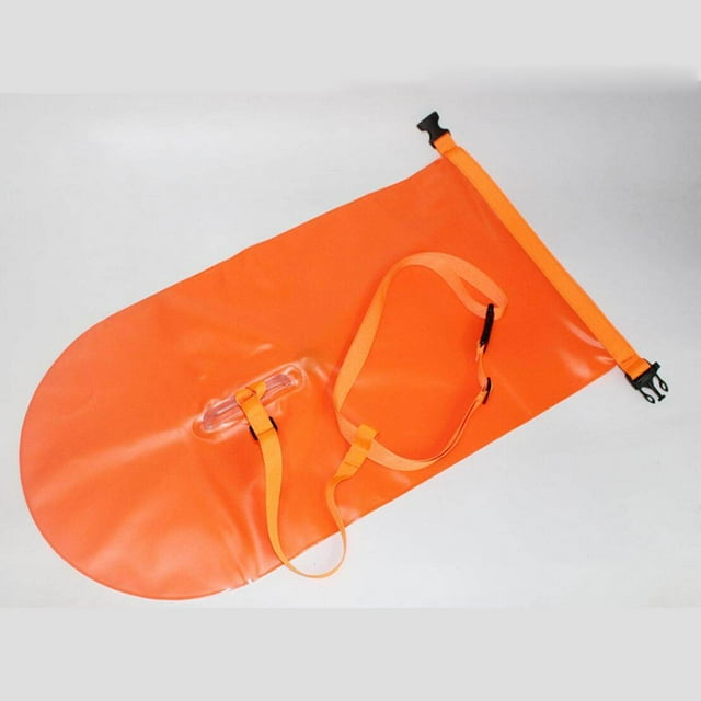 pitrice Bouée de Natation avec Sac Sécurité Flottante Orange