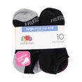 thumbnail image 3 of Fruit of the Loom Girls Cushion No Show Socks, 10-Pack, 3 of 3
