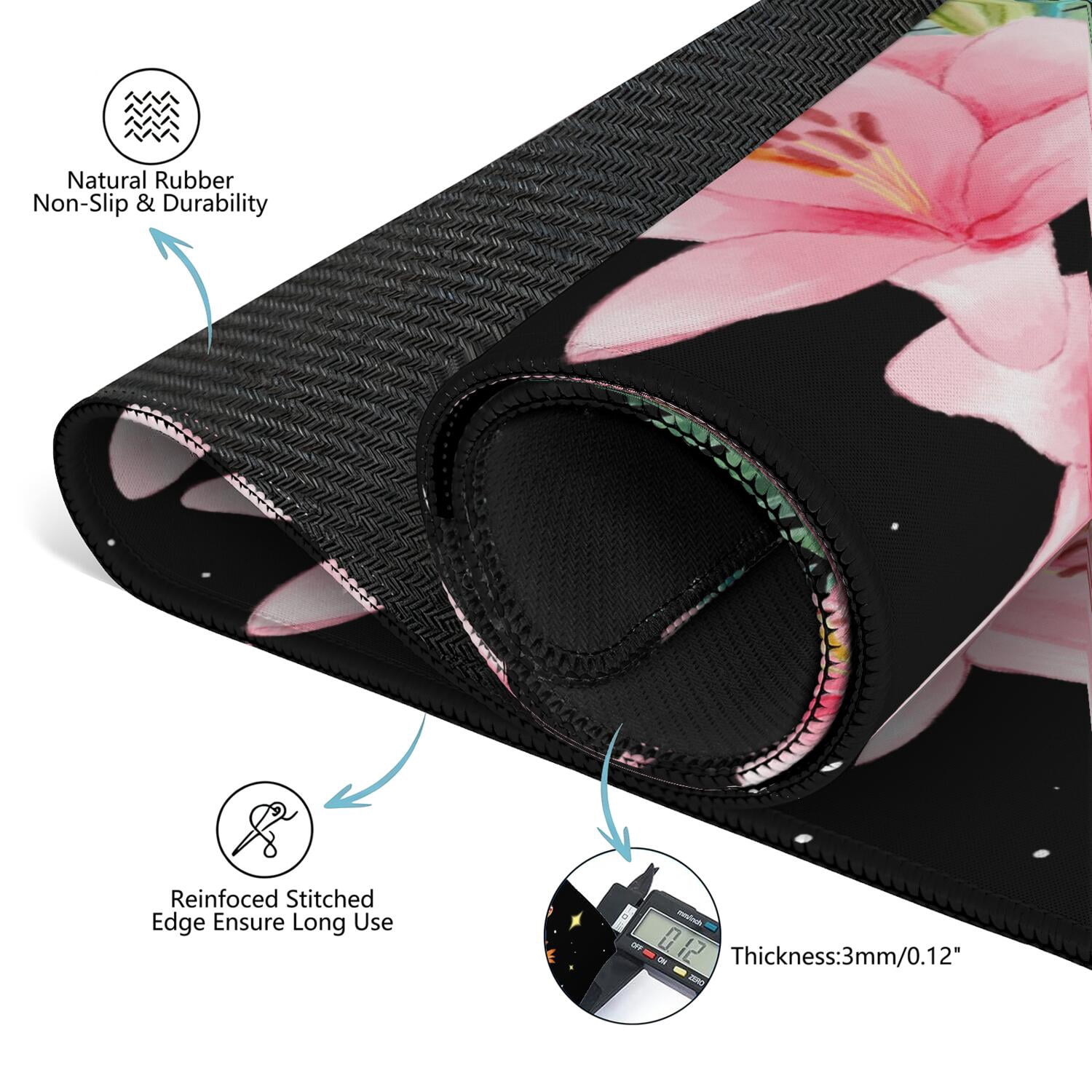 Stylish Plants Pattern Mahjong Mat 31.5 Inches Crafted from Durable Rubber Featuring Anti-Slip Grip Backing and Noise Reduction Technology for Multi-Functional Game Table