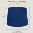 thumbnail image 2 of Urbanest Suede Drum, Lampshade, Royal Blue, 12", 2 of 6