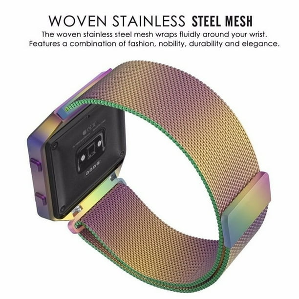 Mistaha KNS 7 Magnetic Loop Stainless Steel Strap Watch Band Compatible with Fitbit Blaze Tracker with Walmart