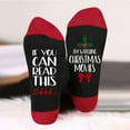 thumbnail image 2 of CYSFASHION Christmas Day Compression Socks for Women Xmas 9" Classic Stocking Fireplace Family Holiday Thigh High Stockings Black, 2 of 2