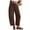 Brown, variant on Hauaitttt Women's Corduroy Pants Barrel Mid Rise Elastic Waist Cord Pants Casual Wide Leg Baggy Trouser with Pockets Casual Pants for Women plus Size with Pockets Business Casual Pants for Women Size