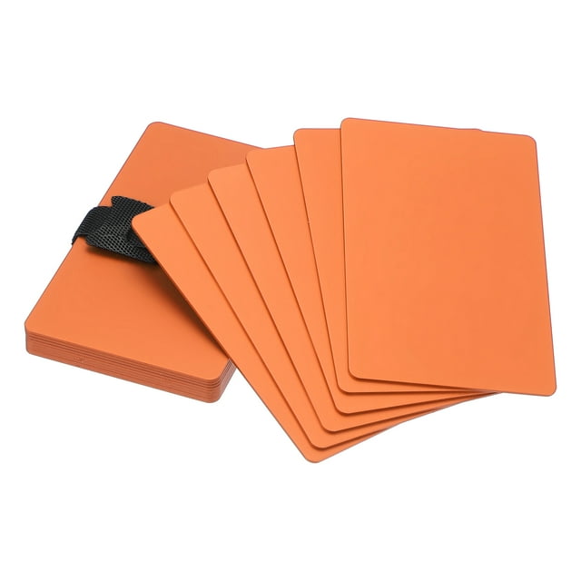Uxcell Metal Business Card Thick Anodized Aluminum Blank Laser Engraving Cards for Custom Gifts Orange