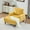 Mustard yellow + Chenille + 1 Seat, variant on Modern Minimalist Chenille Chaise Lounge Recliner - Single Sofa with Wooden Legs, Side Storage Pockets for Living Room Bedroom Office,Mustard yellow