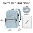 thumbnail image 2 of Mochila para portátil VANKEAN 15.6" impermeable para mujer, color azul claro, 2 of 7