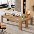 thumbnail image 5 of Tribesigns 78.7 Inch Extra Long Desk for 1-2 People, Large Two Person Rectangular Computer Table for Living Room,Home Office, Rustic Brown, 5 of 9