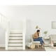 thumbnail image 4 of Regalo 2 en 1 Puerta para bebé extra alta y fácil de girar para escaleras y pasillos, color blanco, 4 of 4