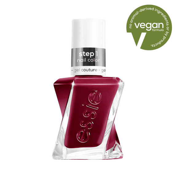essie Gel Couture Nail Polish, Maroon Red, Gala-Vanting, 0.46 fl oz Bottle