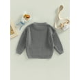 thumbnail image 2 of Infant Toddler Baby Girl Boy Oversized Sweater Chunky Long Sleeve Crewneck Sweatshirt Warm Fall Winter Knit Pullover Tops, 2 of 9