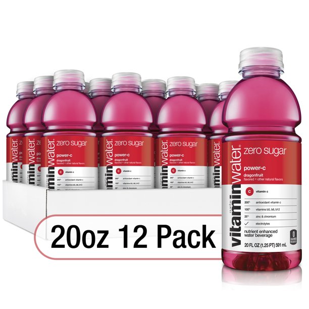 vitaminwater zero sugar powerc, electrolyte enhanced water w/ vitamins