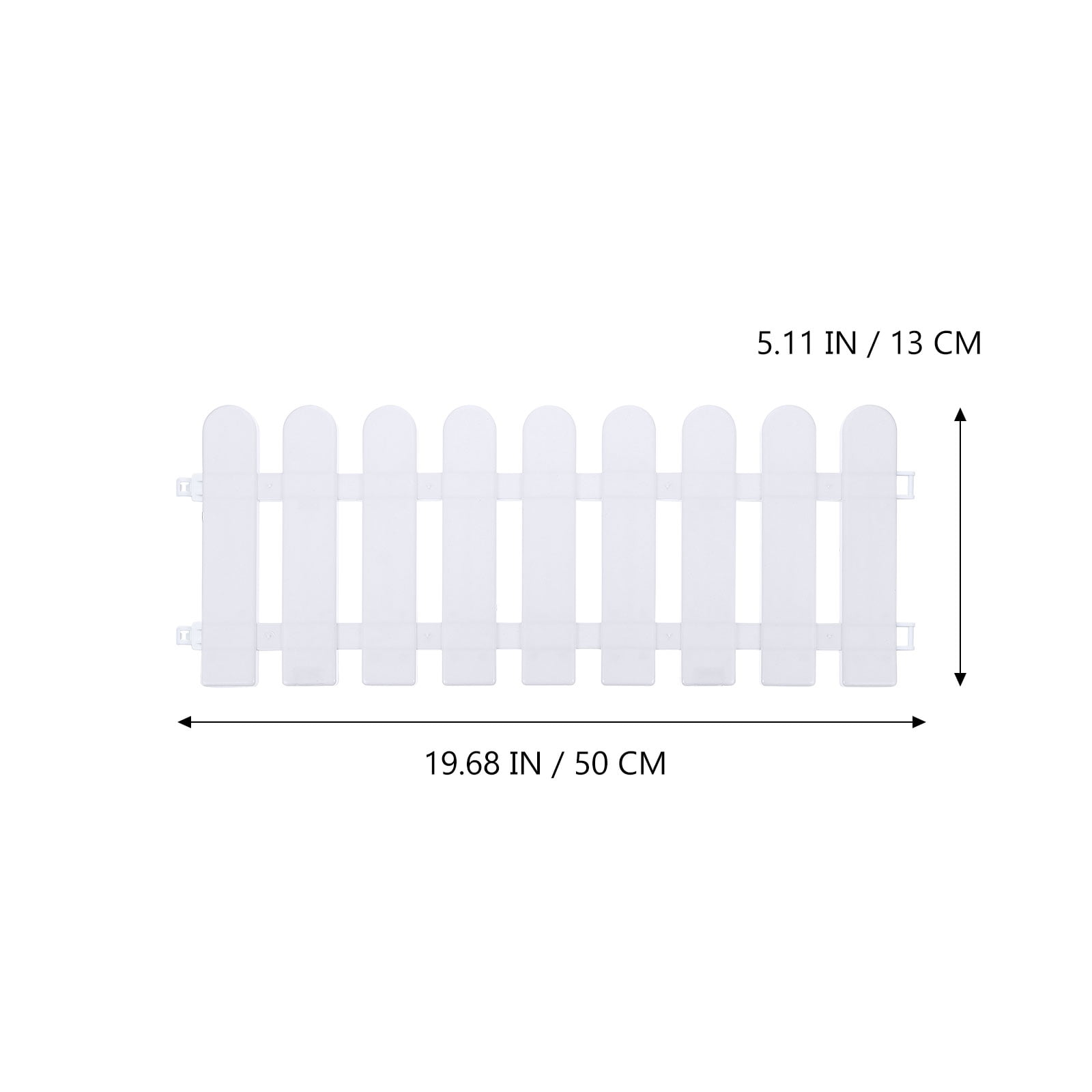 FUEENIRVA White Picket Fence Set, 8-Piece Decorative Garden and Christmas Fence for Indoor and Outdoor Use