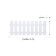 thumbnail image 2 of MERRYHAPY Yard Fence White 4Pcs 19.7X5.1In Plastic Round Head Outdoor Decoration, 2 of 6