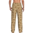 thumbnail image 6 of Cauagu Brown Flowers Mens Pajama Pants Sleep & Lounge Pants,PJ Bottoms with Pockets-X-Large, 6 of 7