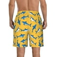thumbnail image 3 of Naloa Shark Print Men's Beach Shorts, Surfing shorts, Swim trunks, Quick Dry Swim Trunks for Surfing Beach Fun - 3X-Large, 3 of 9