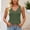 Army Green, variant on Women's Summer Solid V-Neck Cami Top Sleeveless Chunky Knit Sweater Vest Casual Top Beige L