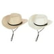 thumbnail image 1 of 2 piezas Sombreros de paja de vaquero BLESIY Sombrero occidental Sombrero de jardín de ala Blanco, 1 of 8