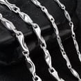 thumbnail image 3 of EOEMY Cool 925Sterling Silver 4mm Big Waterwave Links Chains Unisex Necklace 16"-30"-22", 3 of 8