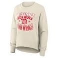thumbnail image 2 of Women's Fanatics Cream Detroit Red Wings Oversized Vintage Slice Pullover Sweatshirt, 2 of 3