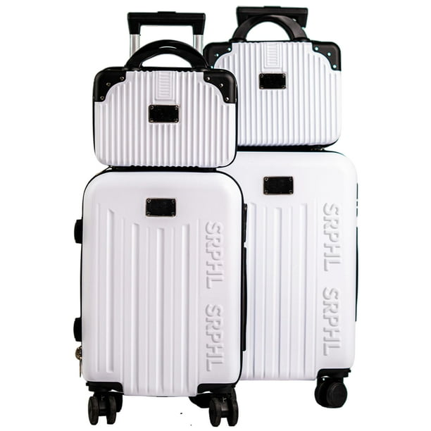 Set de 4 Maletas de Viaje Rígidas 20 y 18 Pulgadas con 2 Neceseres de 11 Pulgadas Equipaje Ligero con Ruedas 360 y Candado TSA Seraphiel