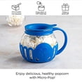 thumbnail image 3 of MicroPop Popcorn Popper, cristal, tapa 3 en 1, apto para lavavajillas, tamaño de bocadillo de 1,5 cuarto, azul, 3 of 3