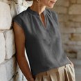 thumbnail image 7 of akafmk Womens Casual Sleeveless Shirts V Neck Blouses Solid Color Summer Daily Tank Tops, 7 of 7