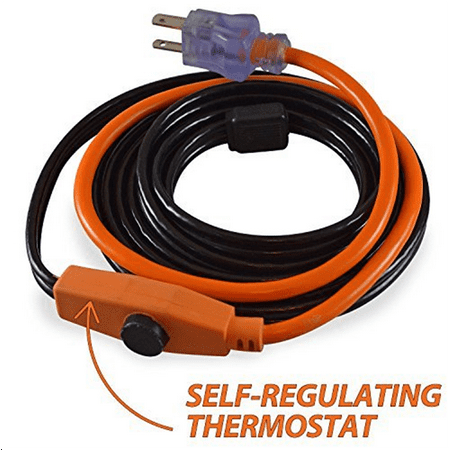 Cold Weather Pipe and Valve Heating Cable with Built-in Thermostat - 3