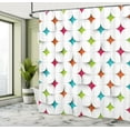 thumbnail image 5 of Ambesonne Geometric Shower Curtain, Modern Graphic Mosaic, 69"Wx84"L, Multicolor, 5 of 5