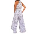 thumbnail image 4 of DYMADE Women Plus Size Elegant Strap Waist Sleeveless Print Jumpsuit, 4 of 4
