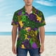 thumbnail image 2 of Balery Mardi Gras7 Camisas hawaianas de manga corta para hombre, camisas playeras de corte holgado, camisas de vacaciones con botones,Small, 2 of 7
