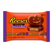 Angle View: REESE'S, Milk Chocolate Peanut Butter Pumpkins Candy, Halloween, 1.2 oz, Packs (6 Count)
